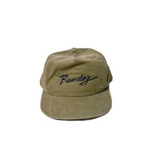 VINTAGE HAT TRUCKER SNAPBACK ADVERTISING FARMER USA BANDAG Corduroy Khaki Color